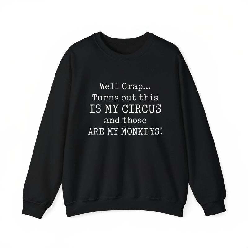 Comfortable Cotton T-Shirt Featuring Circus Monkeys Saying