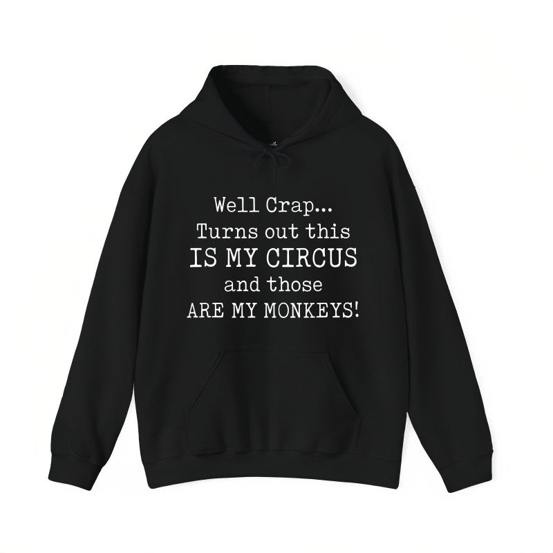 Comfortable Cotton T-Shirt Featuring Circus Monkeys Saying