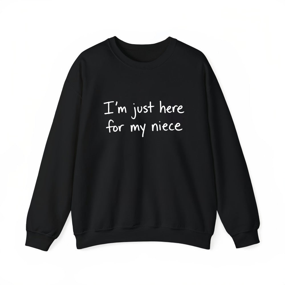 I'm Just Here For My Niece Cute Family Love T-Shirt Sweet Aunt Uncle Niece Bonding Tee
