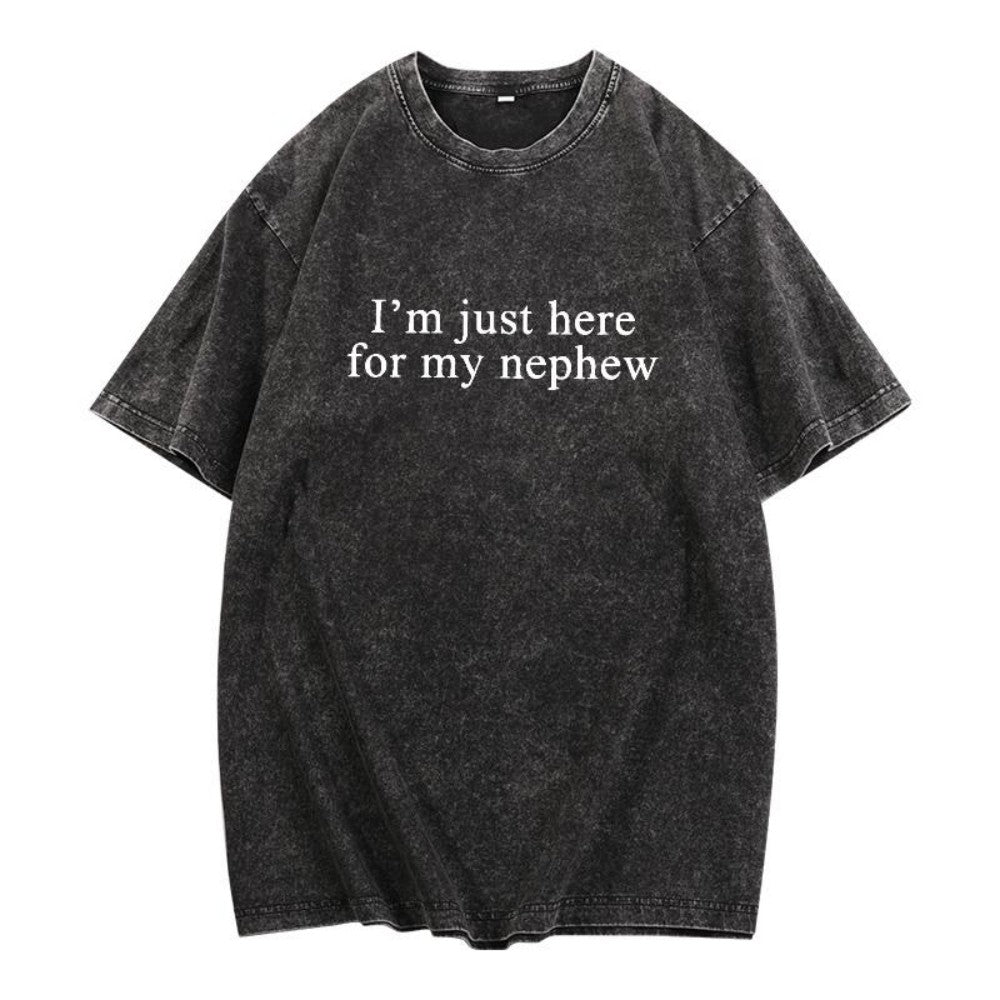 I'm Just Here For My Nephew Shirt, New Future Aunt T-shirt, Cute Auntie Graphic Tee, Funny Titi Clothing