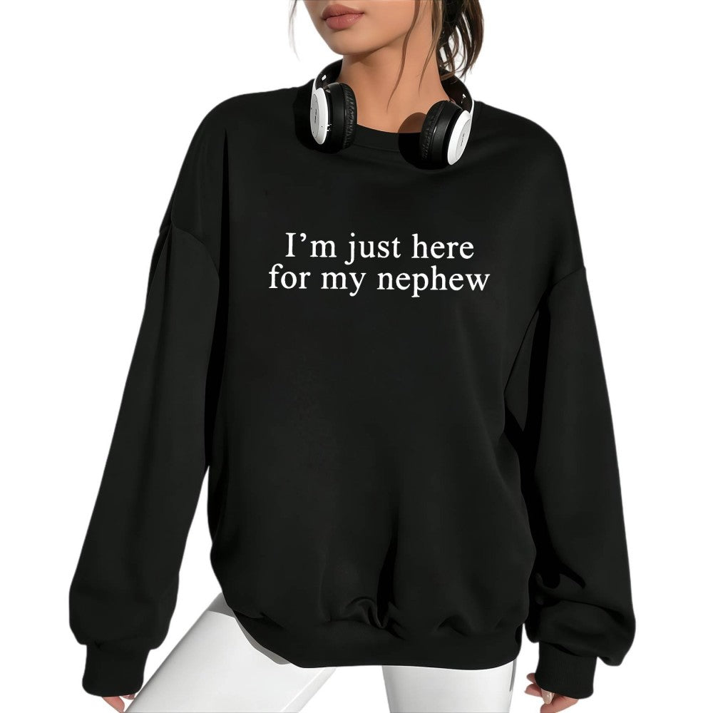 I'm Just Here For My Nephew Shirt, New Future Aunt T-shirt, Cute Auntie Graphic Tee, Funny Titi Clothing