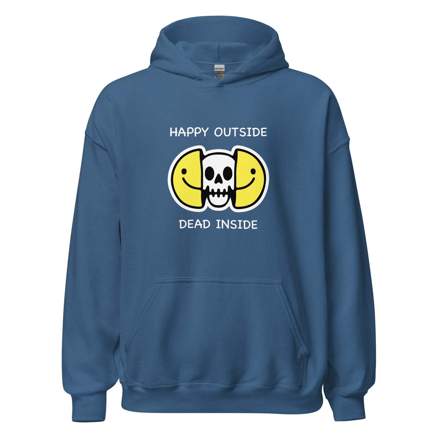 Happy Outside Dead Inside Unisex Hoodie